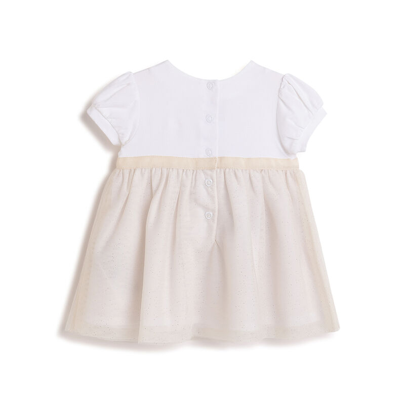 Girls Natural Striped Short Sleeve Dress image number 1